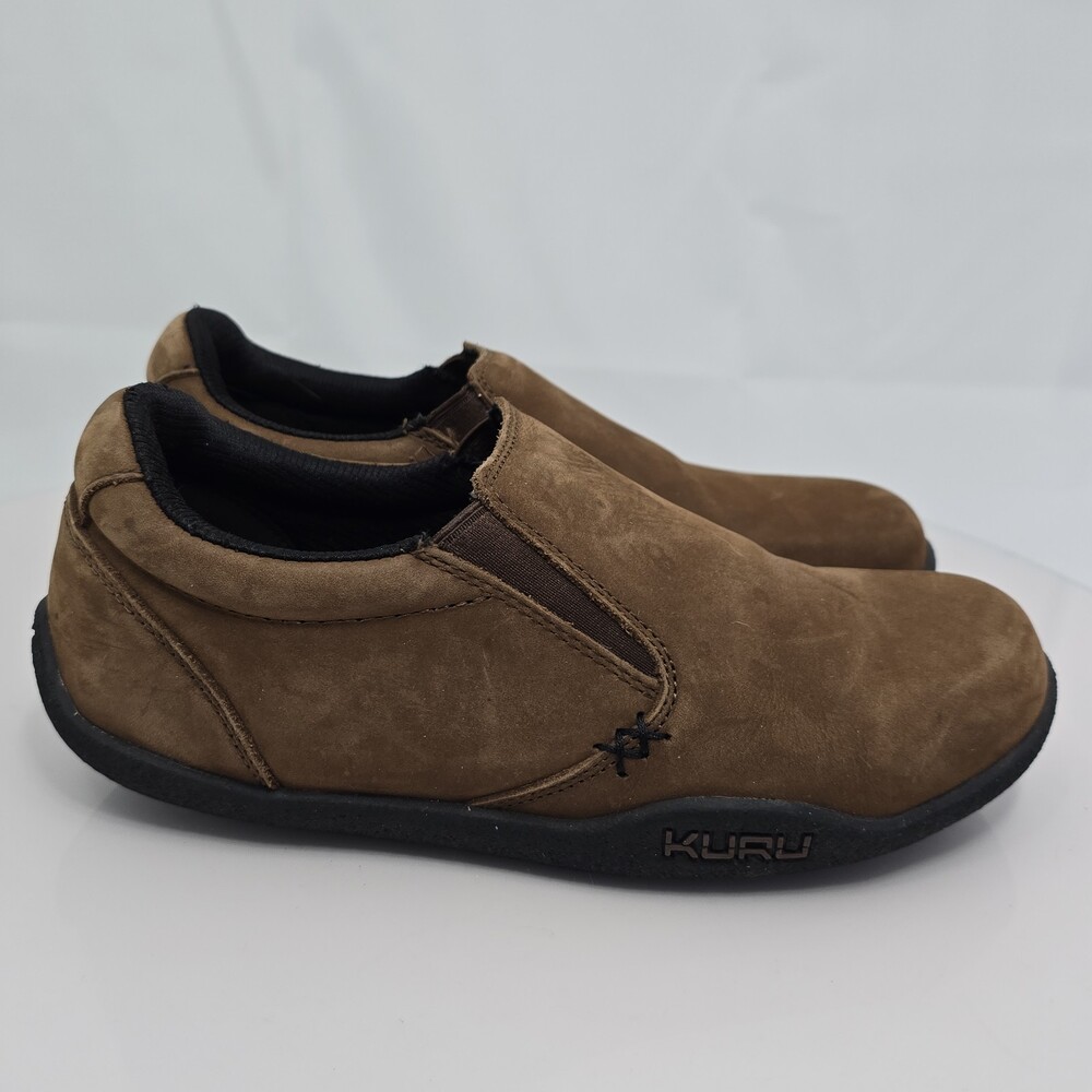 Kuru Kivi Women 8 M Slip-On Comfort Shoes Brown Nubuck Work Casual Cushion